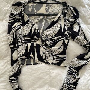 Reformation Black and White Women's Top